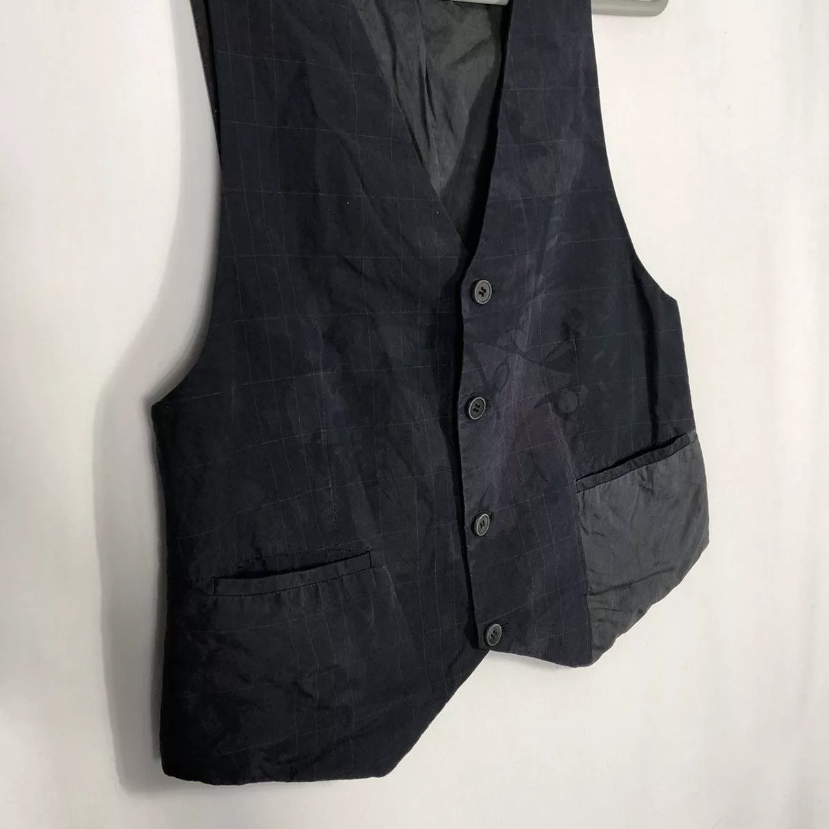 Helmut Lang Vests ❤️Authentic❤️Helmut Lang Dark Splash Abstract Buttons Vests Blue