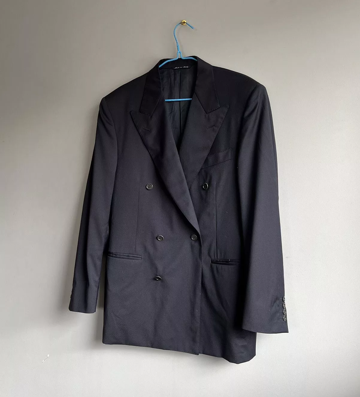 Canali Blazers Canali Wool Double Blazer Navy Blue Jacket Luxury