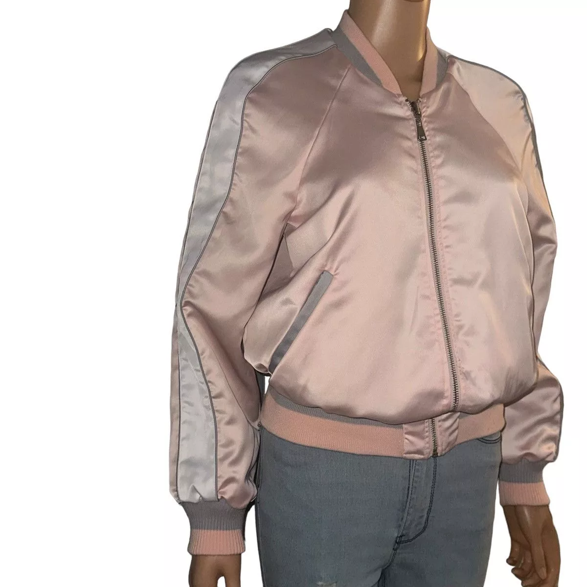 Bebe Bombers Vintage Y2K Bebe reversible satin bomber jacket Multi