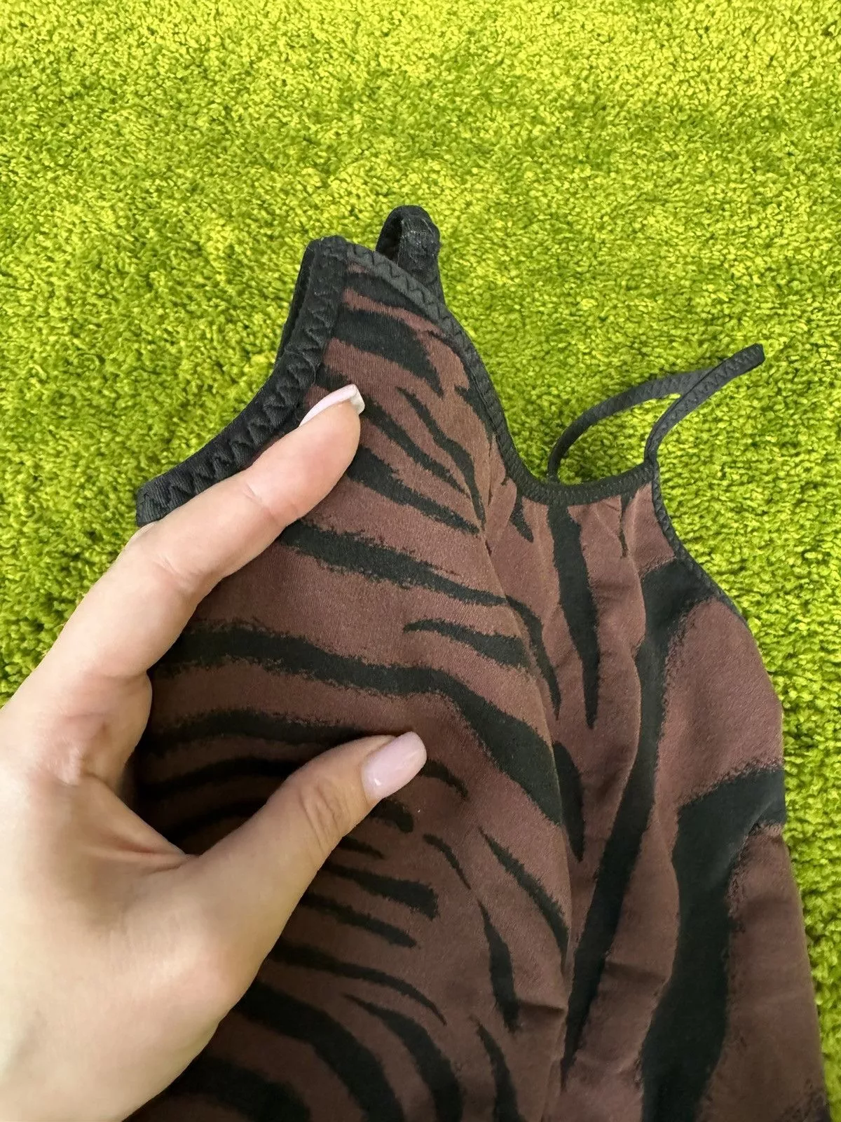 Designer Bodysuits Designer × Wolford Wolford avant garde tiger pattern bodysuit Brown Avant-Garde