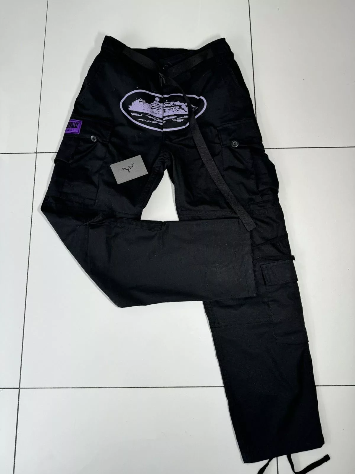 Corteiz Casual Pants Purple corteiz cargos Black