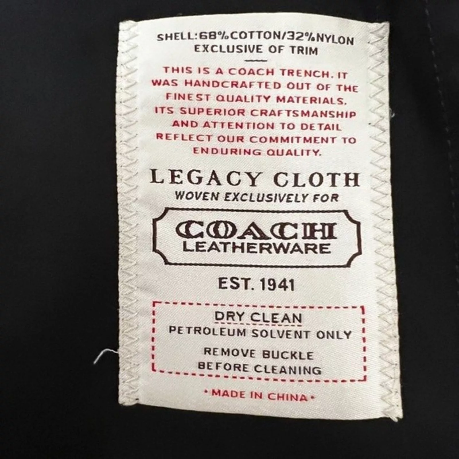 Coach Jackets COACH 1941 Navy Blue Trench Coat, XS/US2