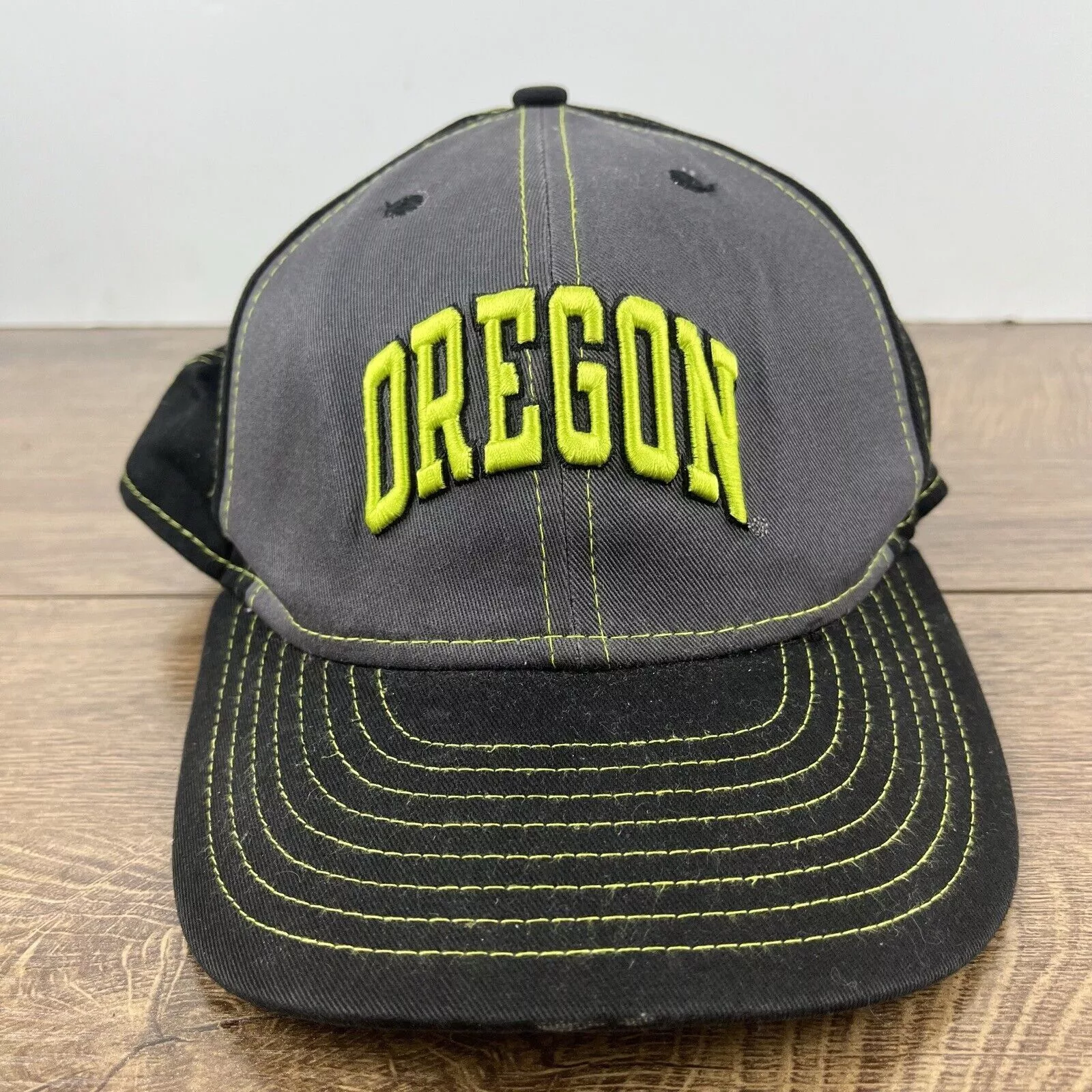 New Era Hats Oregon Ducks Gray Hat New Era 9FIFTY Snapback Hat Adjustable