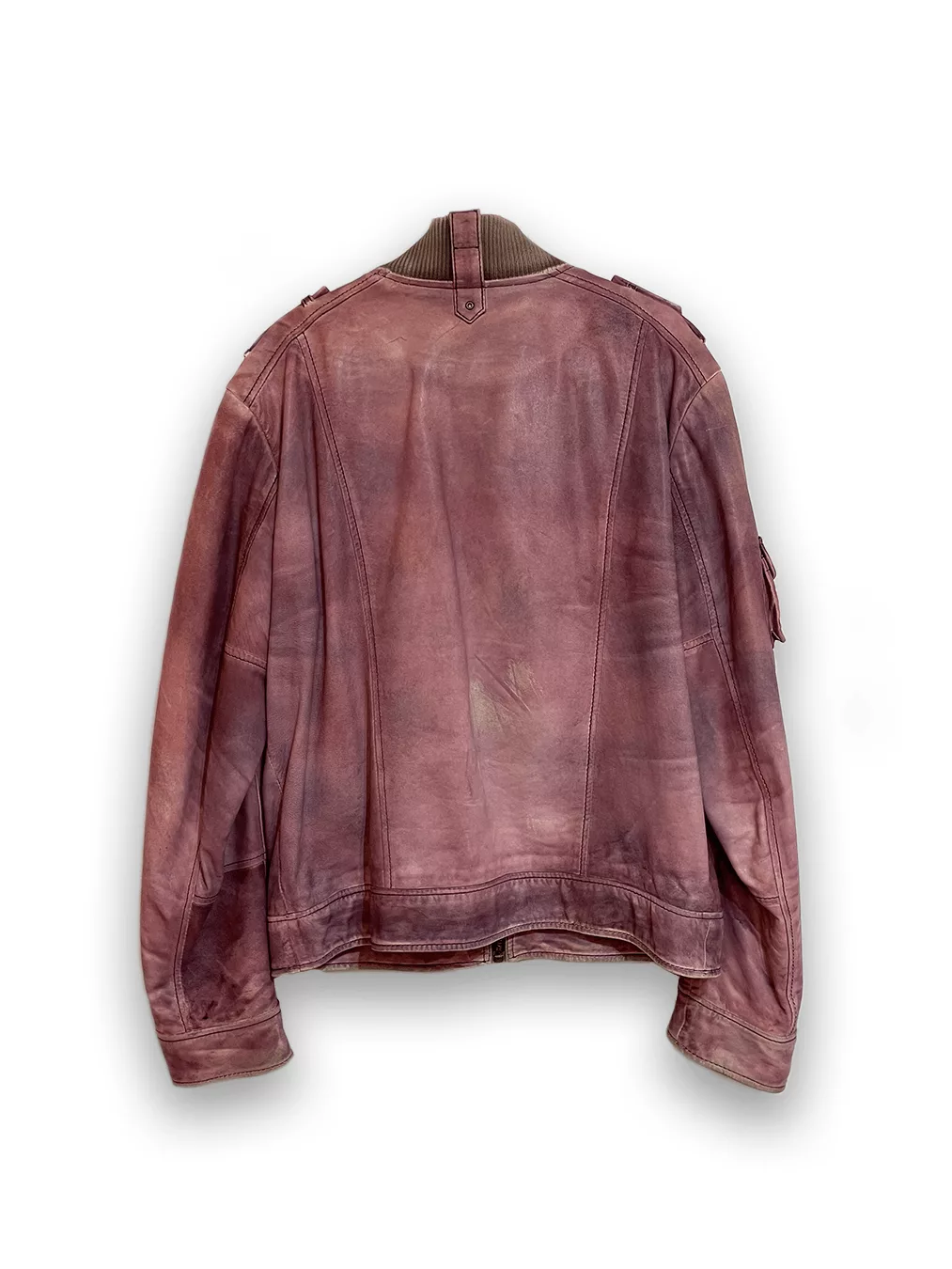 Hugo Boss Leather Jackets HUGO BOSS Leather Pink Wash Biker