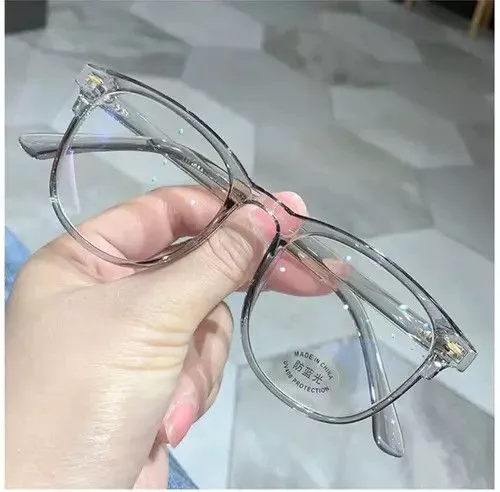 Designer Glasses Designer × Vintage Transparent Computer Glasses, Anti Blue Light Eyeglasses White Streetwear