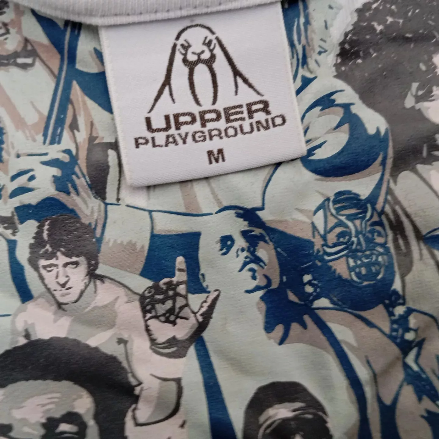 Upper Playground Short Sleeve T Shirts Upper Playground × Vintage WWE Upper Playground 💪 Vtg 2000s Streetwear Wrestling White