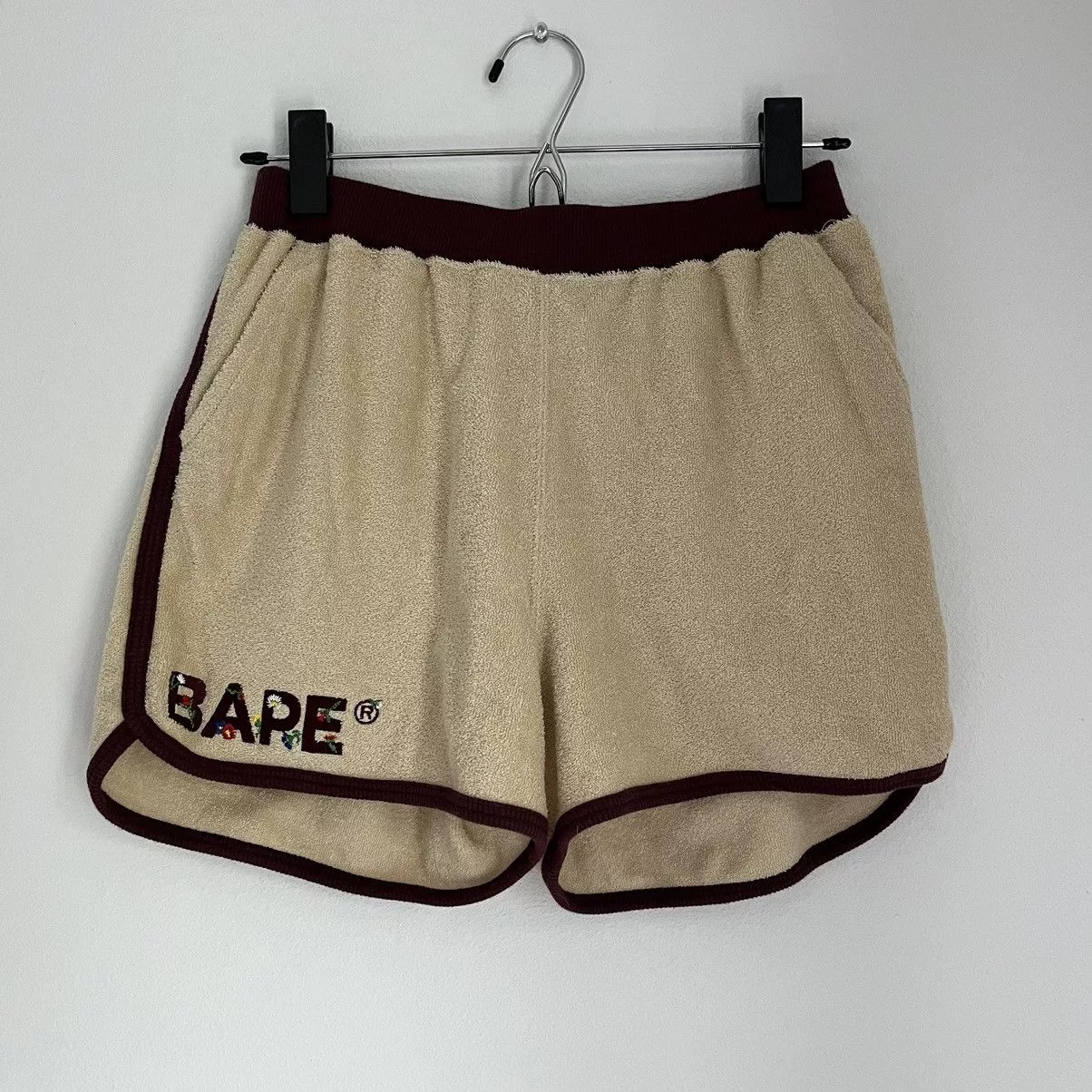 Terry Cloth Bape Shorts Beige