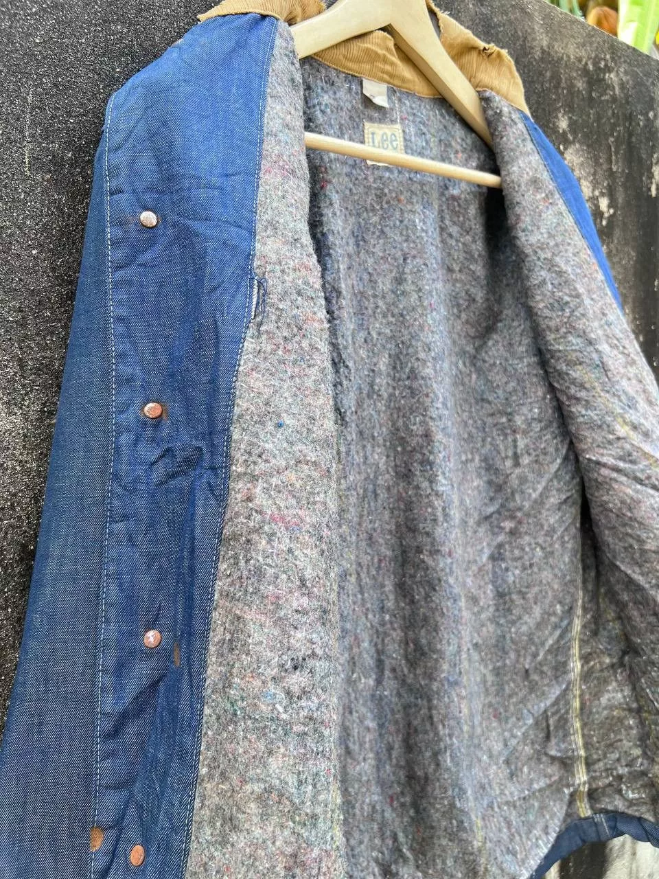 Lee Denim Jackets 1950s Lee Union Made Blanket Denim Sanforized Chore jacket Blue Vintage