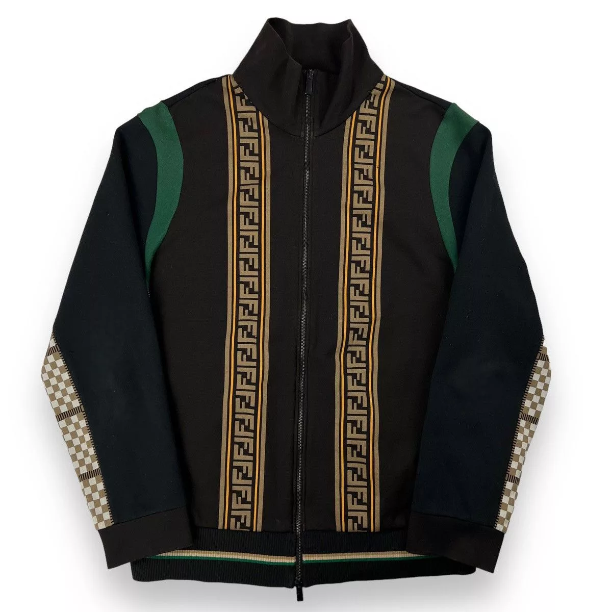Fendi Light Jackets Fendi FF Panelled Track Jacket Brown
