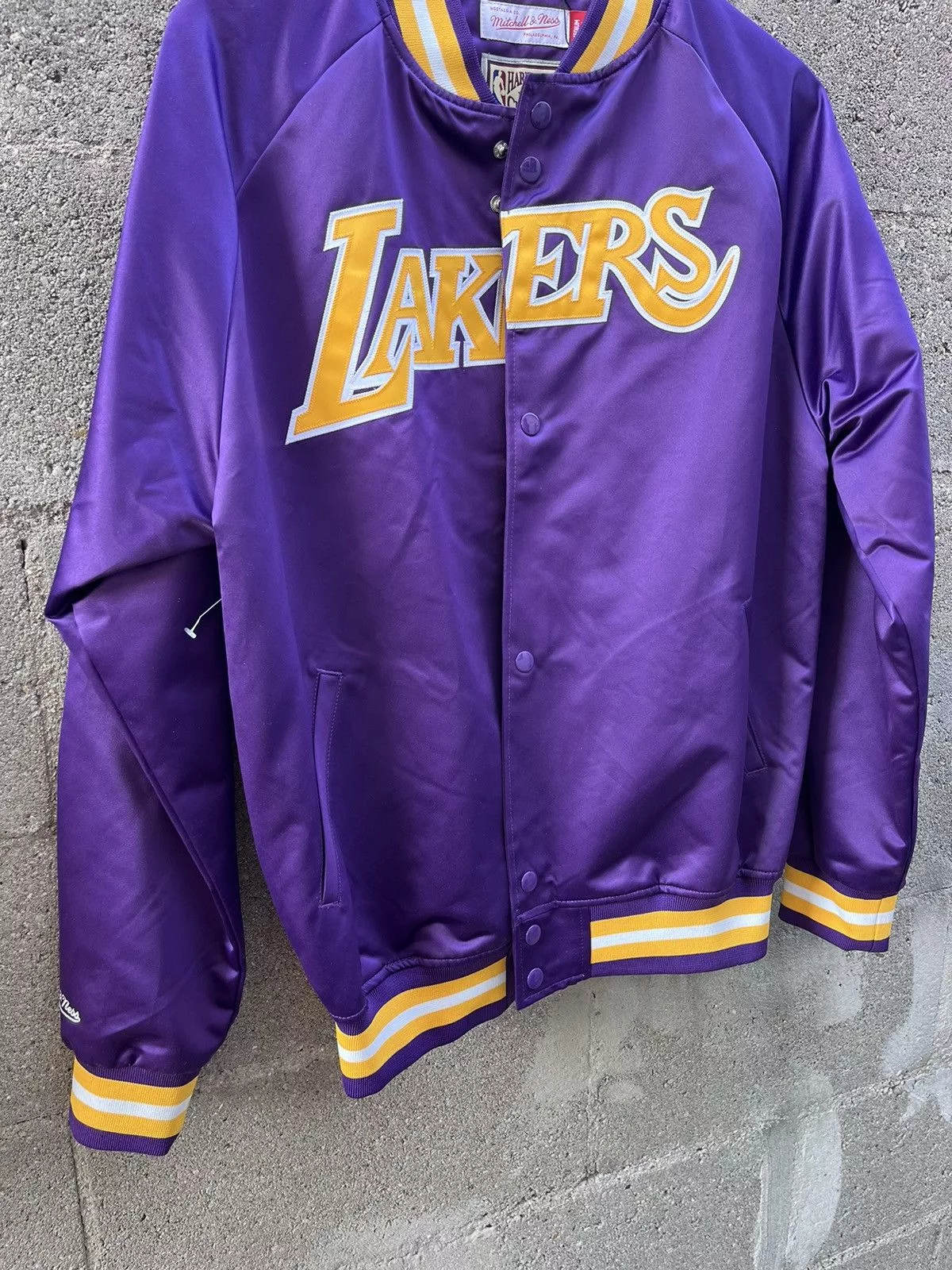 NBA Bombers NBA Lakers satin bomber jacket Purple Sportswear