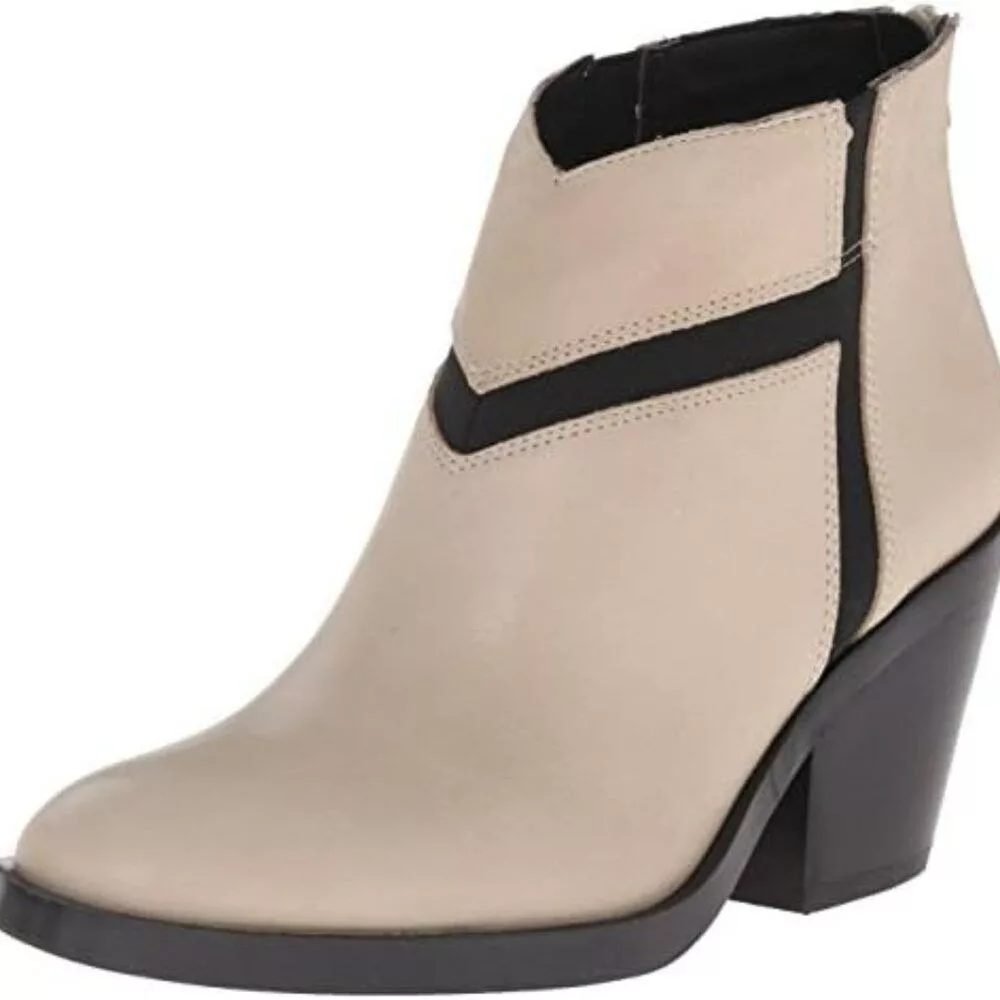 Other Boots Other Naya Atom Ankle Boots Taupe Black Leather Size 8 Brown