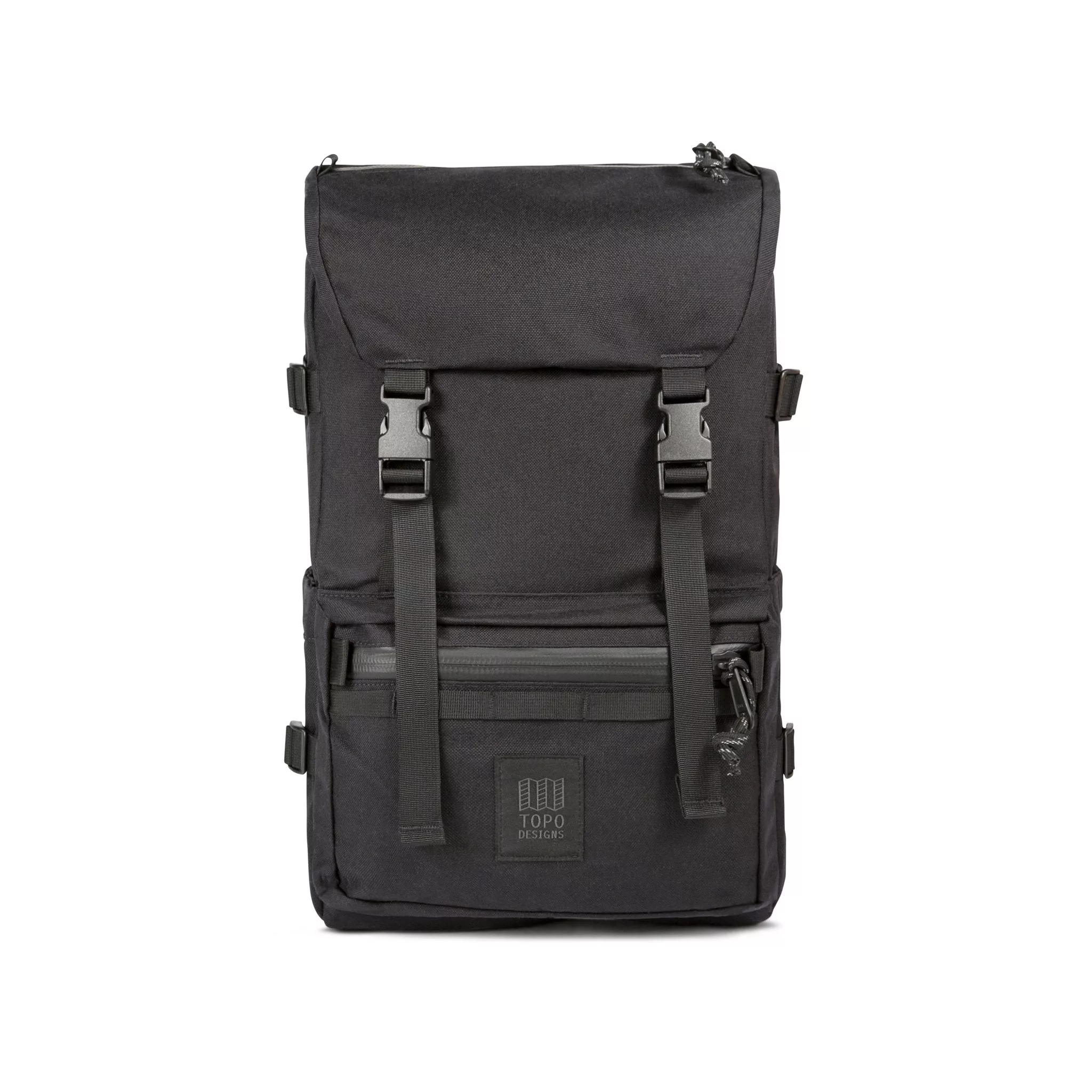 Front Product Shot of the Topo Designs Rover Pack Tech in Black