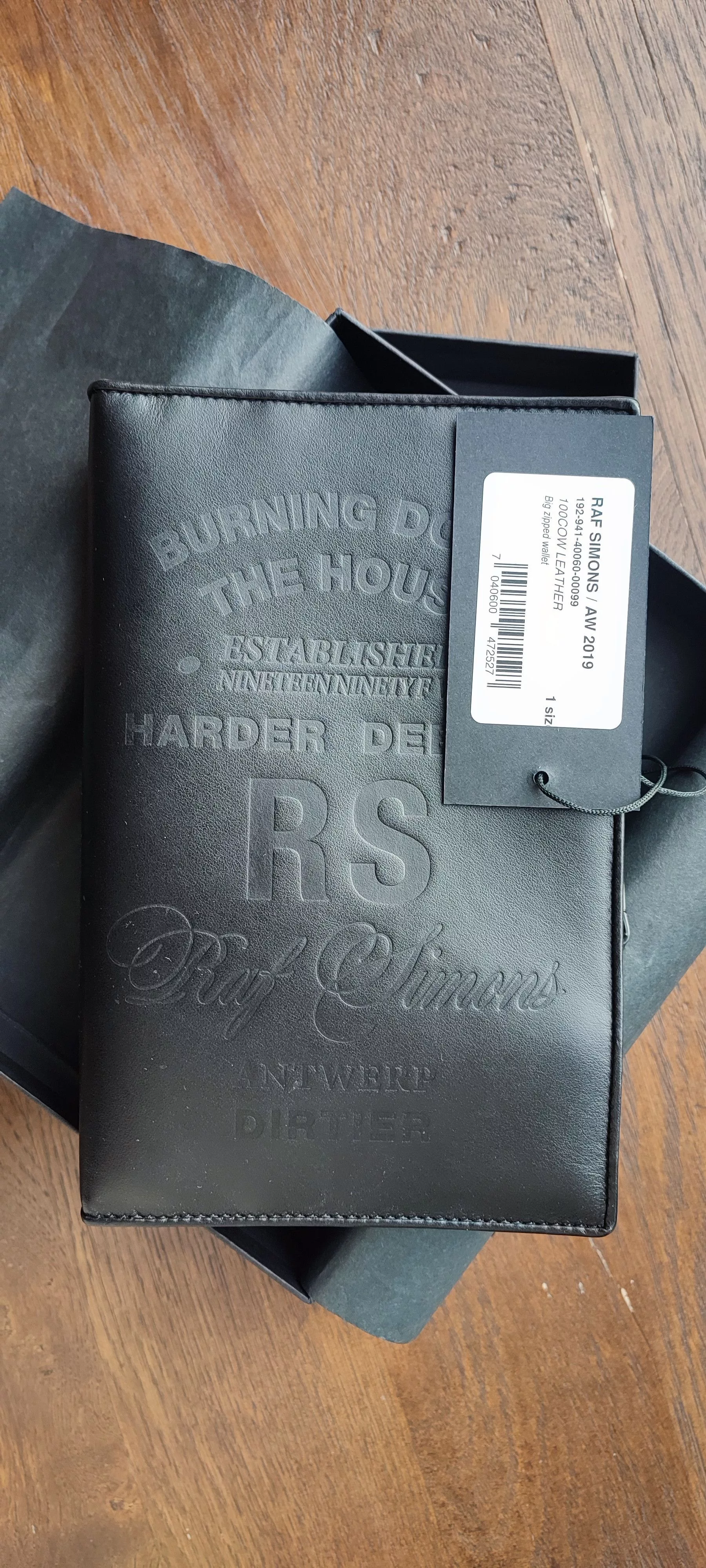 Raf Simons Wallets Raf Simons "Burning Down The House" Wallet Black