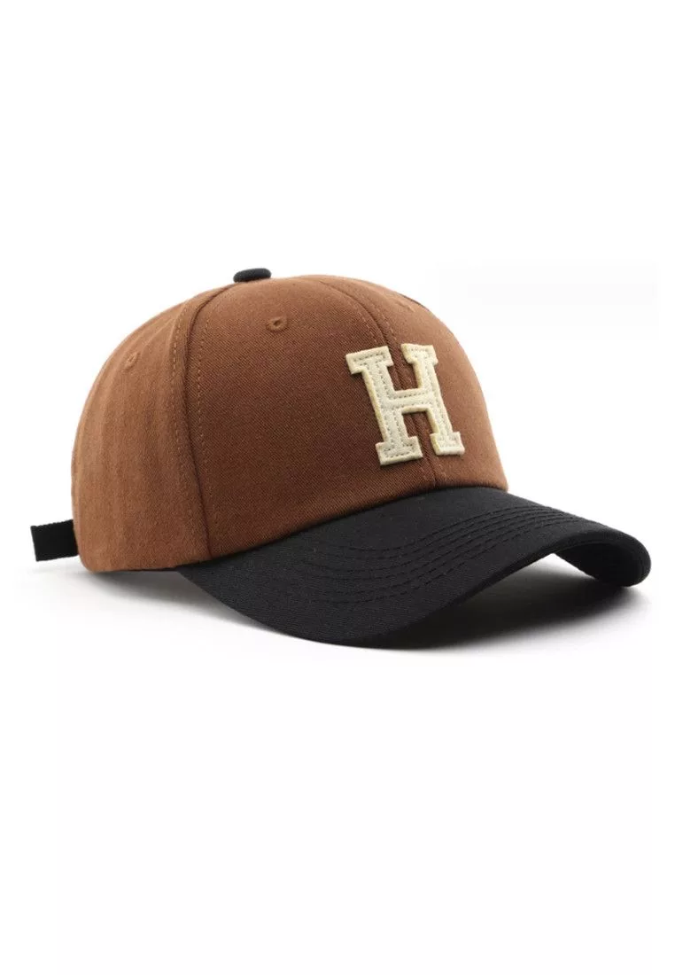 Other Hats Other Letter H Brown and Black Adjustable Baseball Cap