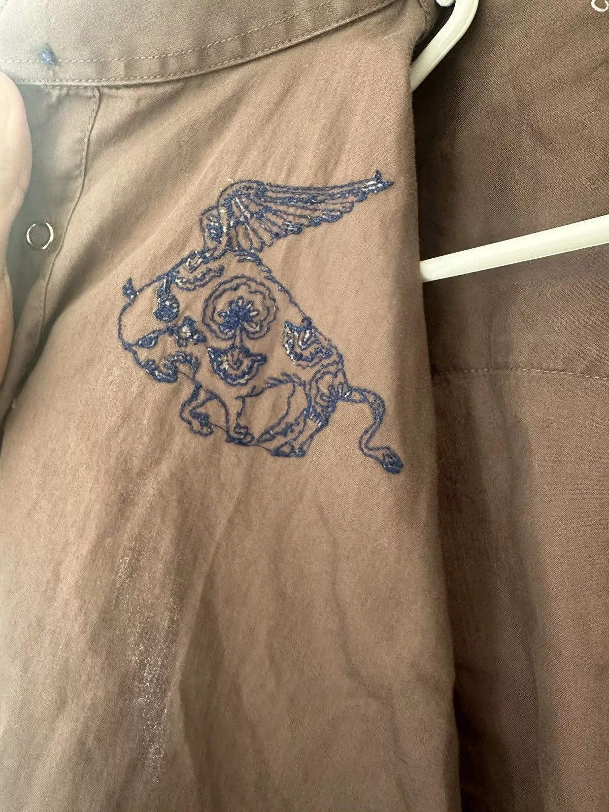Diesel Button Ups Diesel y2k Brown and blue button up.
