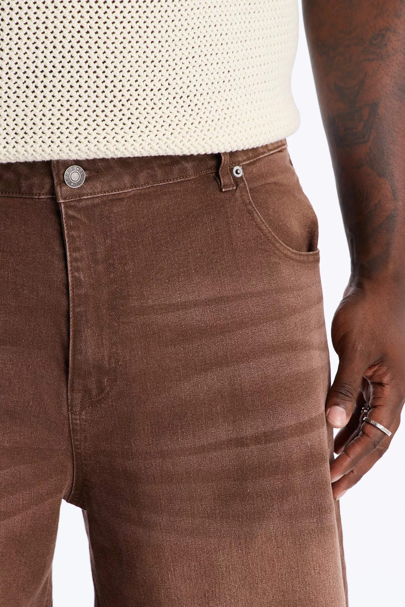 Essential Hue Relaxed Denim Short - Brown