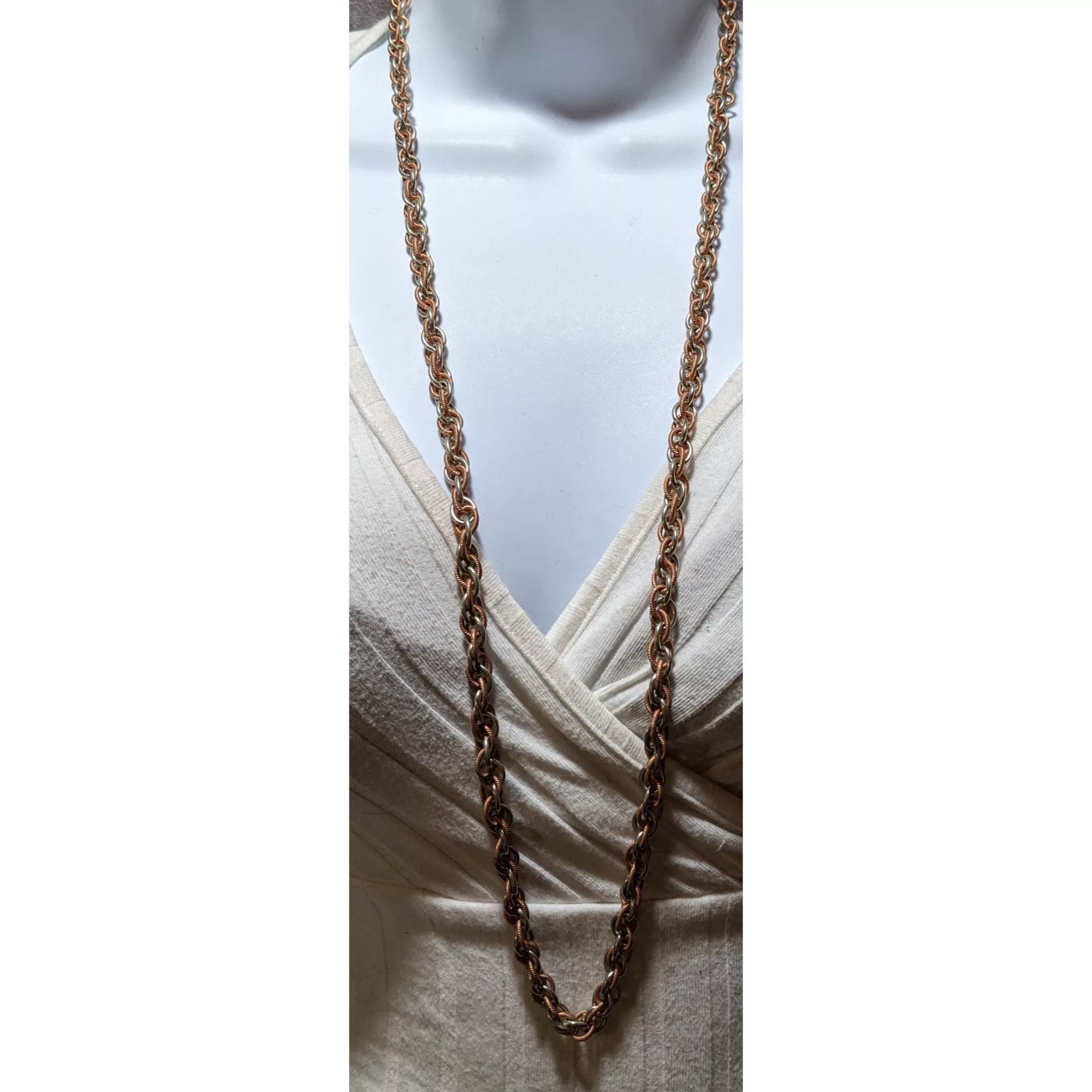Other Necklaces Other Silver Copper Intertwined Chain Necklace Multi