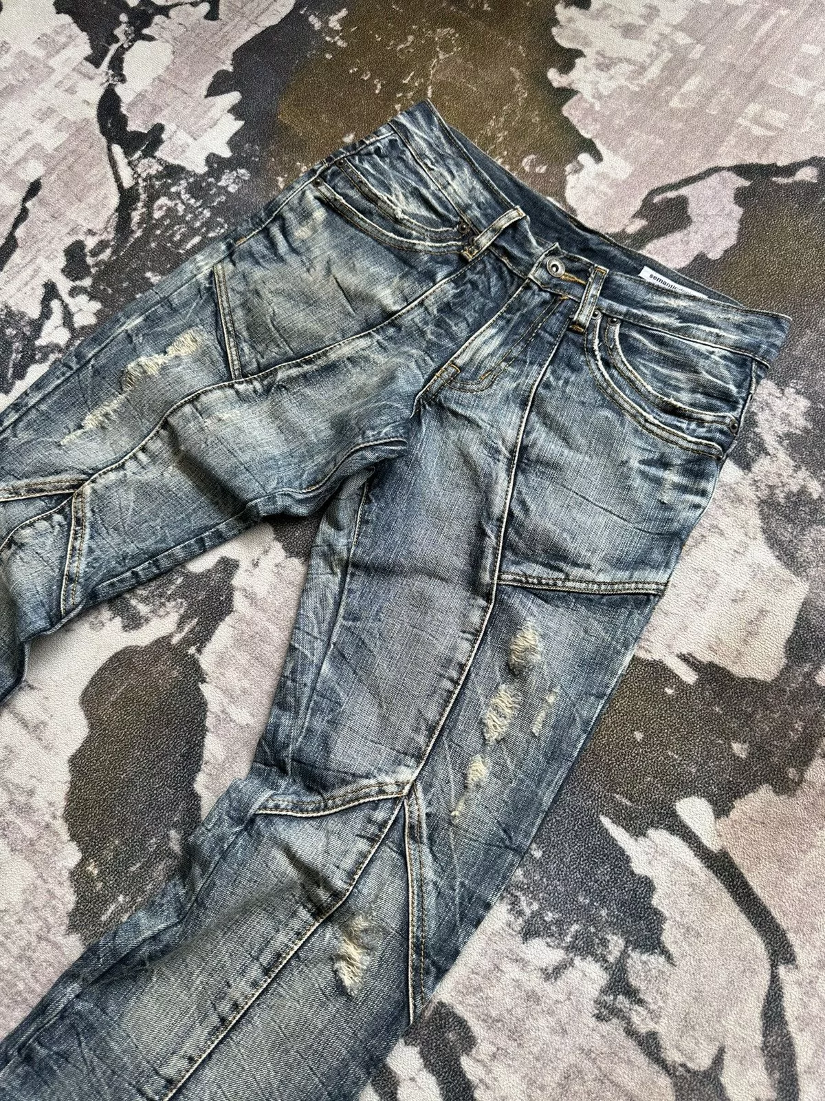 semanticdesign Denim Early 00’s Semanticdesign mudmax paneled jeans Multi Avant-Garde
