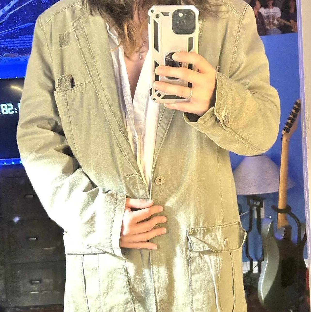 Vintage Light Jackets Vintage Green Jacket Distressed