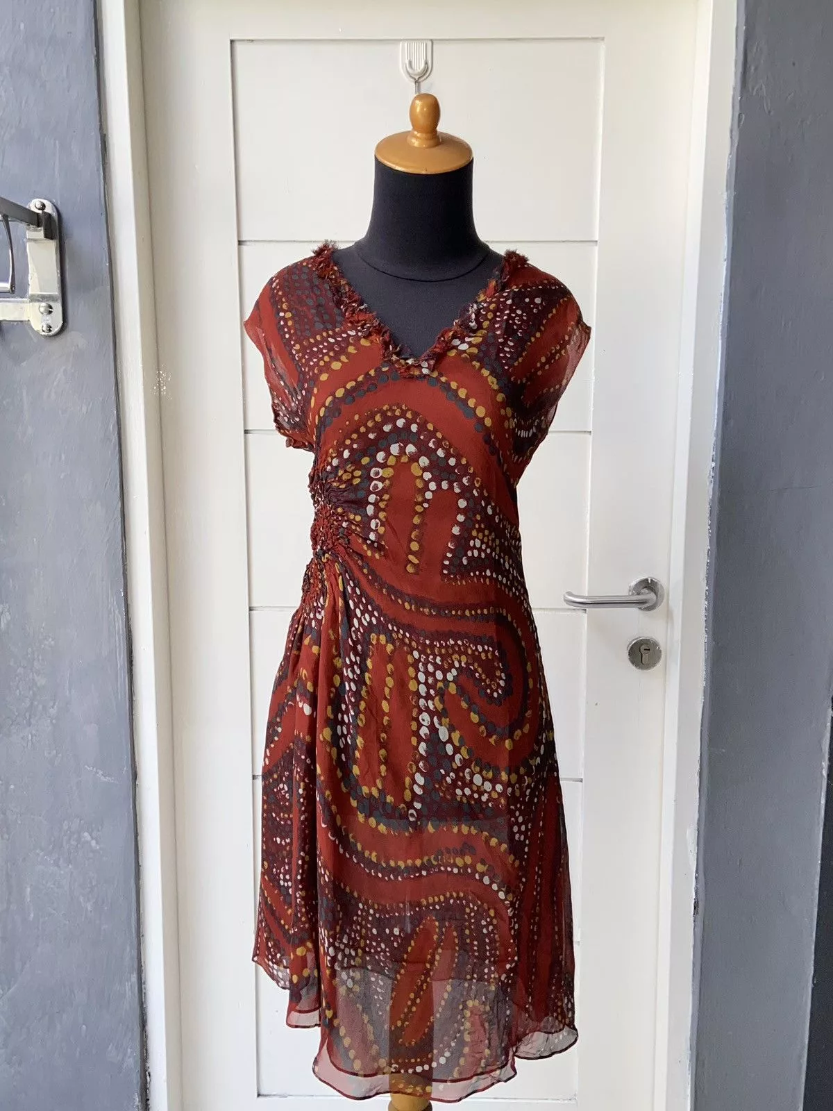 Kenzo Midi Dresses KENZO PARIS Patterned Midi Dress Red
