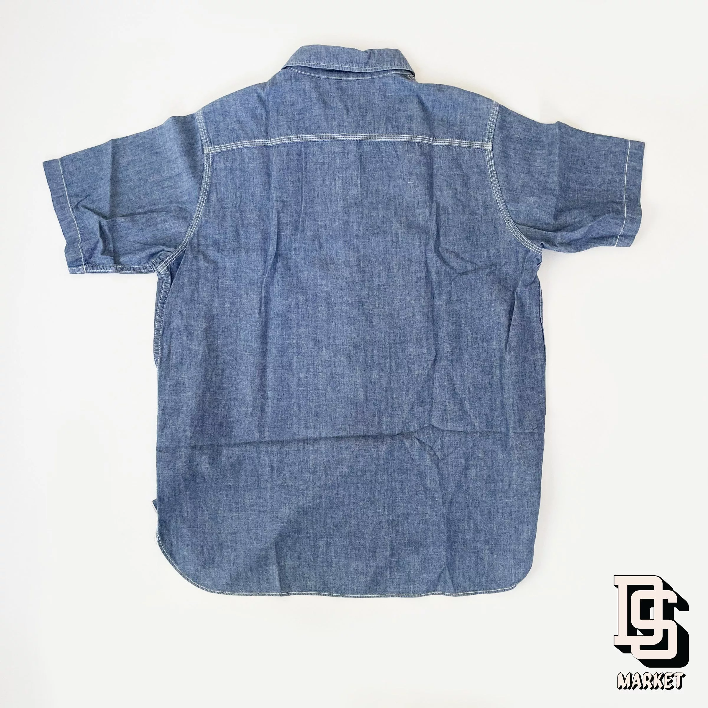 Bape Shirts Button Ups Bape CHAMBRAY BUTTON UP S/S SHIRT Blue
