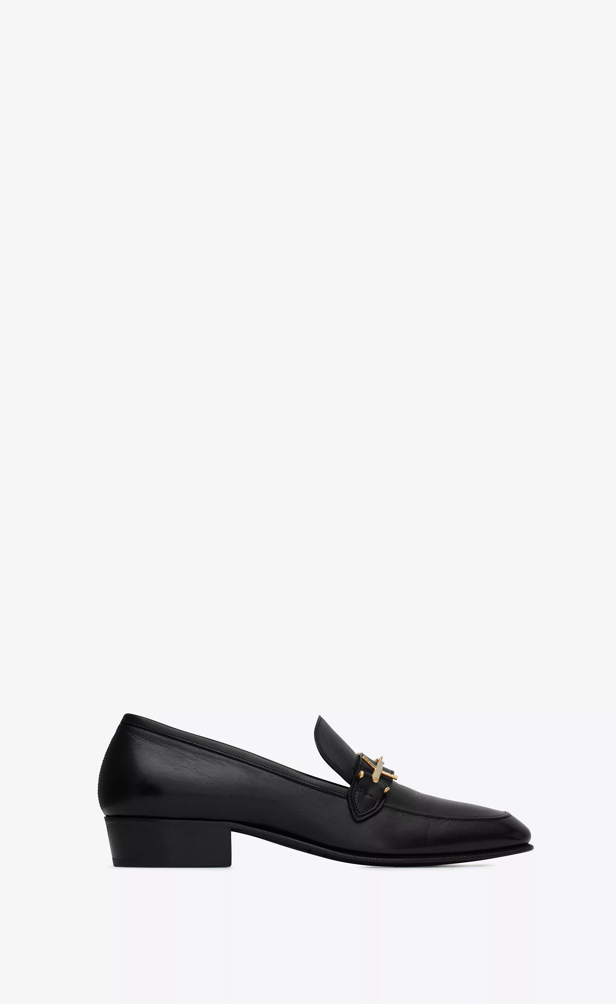 Saint Laurent Paris Formal Shoes Saint Laurent Paris o1s1wg110724 Solferino Penny Slippers Smooth Leather Black
