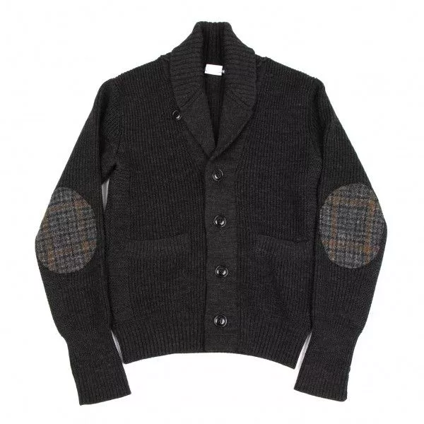 Junya Watanabe Light Jackets Junya Watanabe Jacket Elbow Patch Wool Knit Black