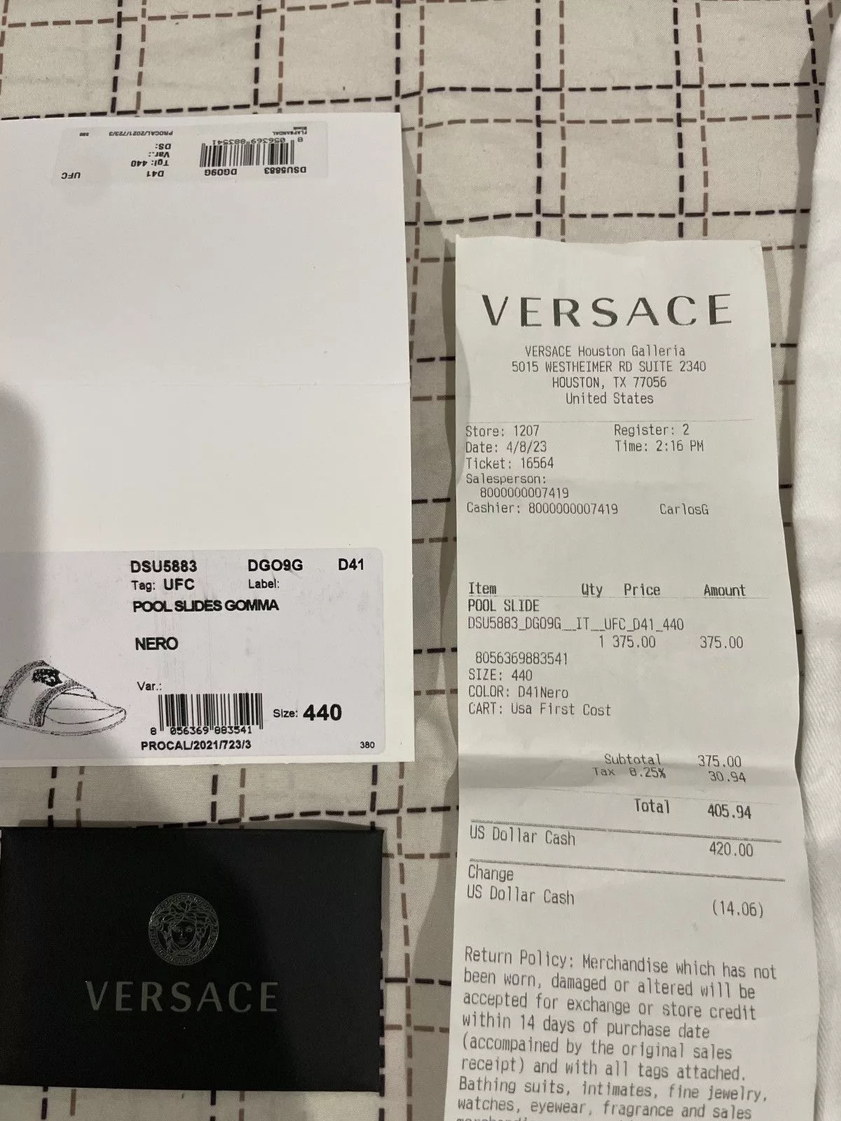 Versace Sandals Versace Pool Slides Gomma Black