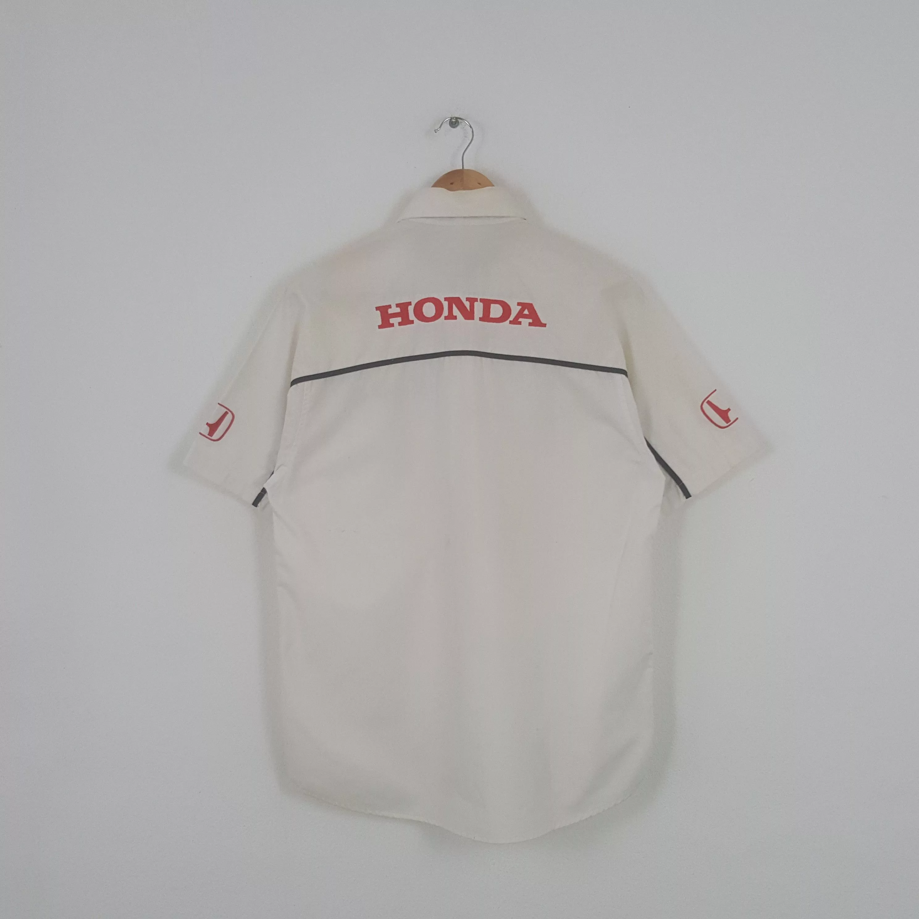Honda Shirts Button Ups Honda × Vintage Vintage Honda F1 Racing Team Shirt Button Up White