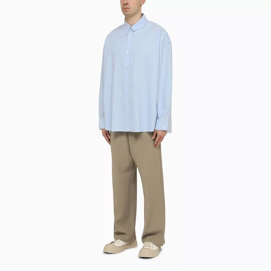Studio Nicholson Shirts Button Ups Studio Nicholson o1d2blof0724 Cotton Button Shirt in Light Blue