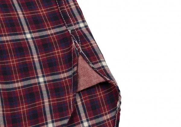 Junya Watanabe Shirts Button Ups Junya Watanabe Shirt Paneled Check Switch Long Sleeve Red
