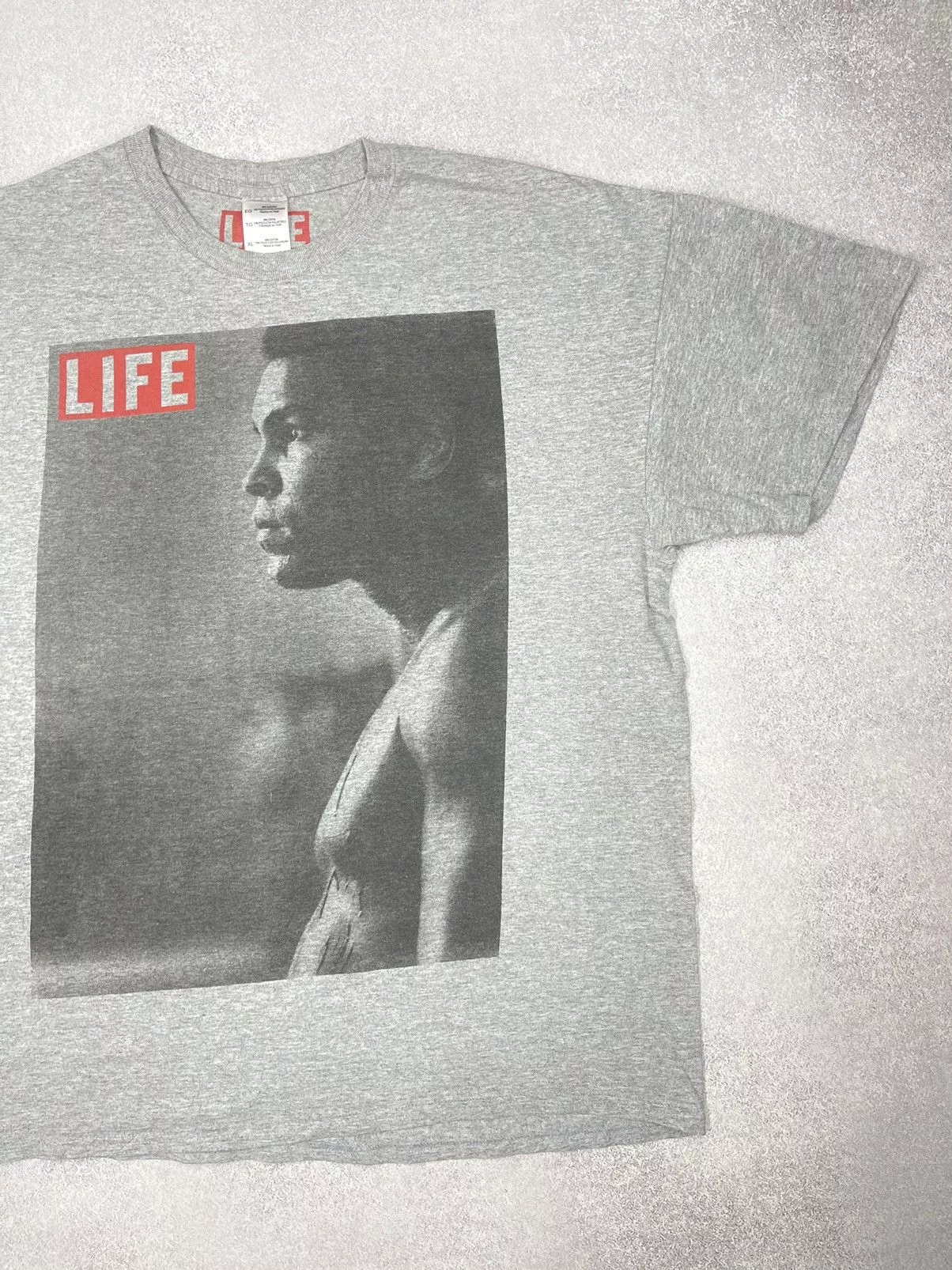 Grailed Short Sleeve T Shirts Grailed × Vintage Legend Muhammad Ali T Shirt Grey Big Logo Y2K Boxing Size XL Gray