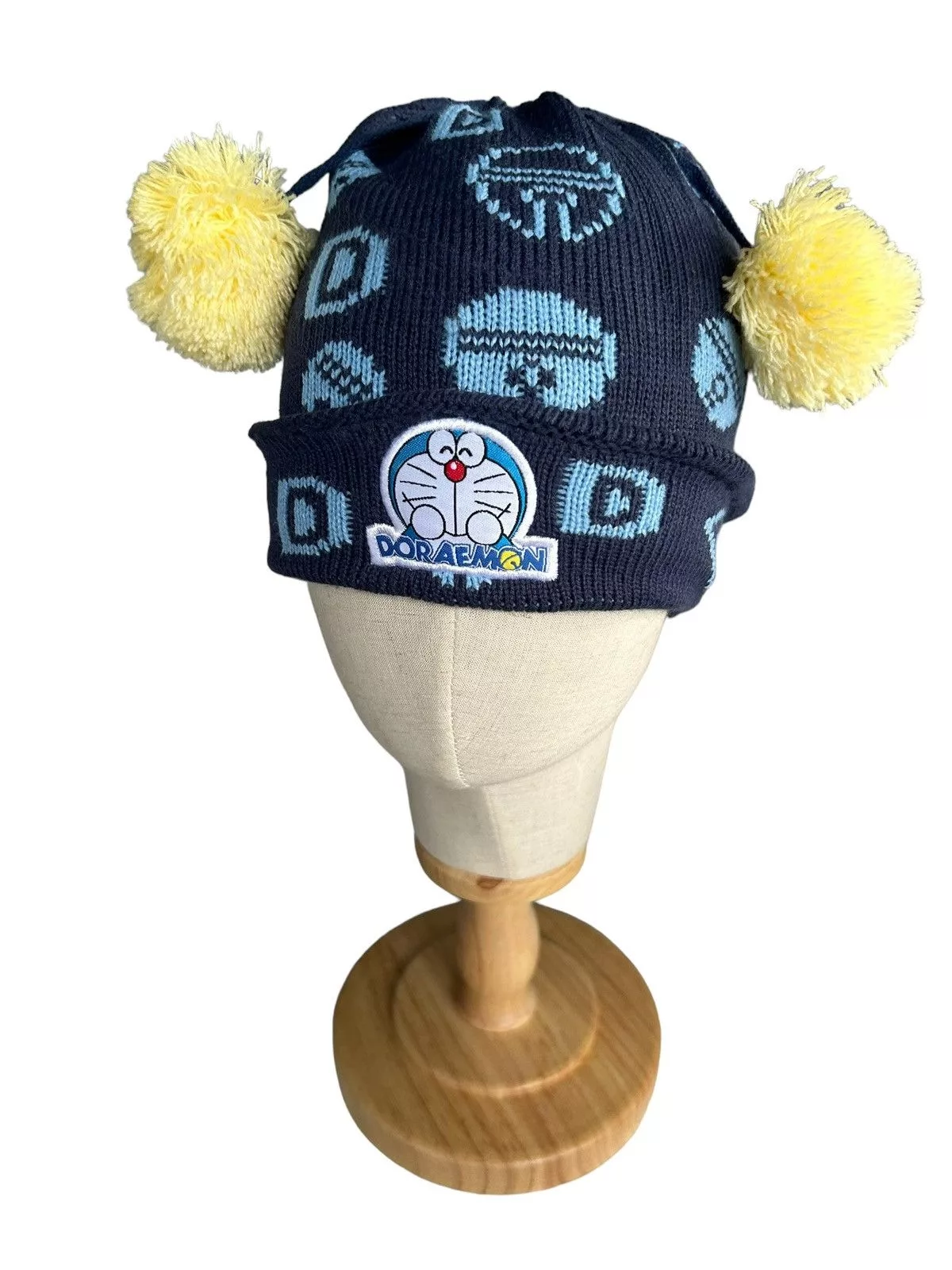Disney Hats Disney × Japanese Brand × Vintage Vintage DORAEMON Full Print Beanie Hats Blue