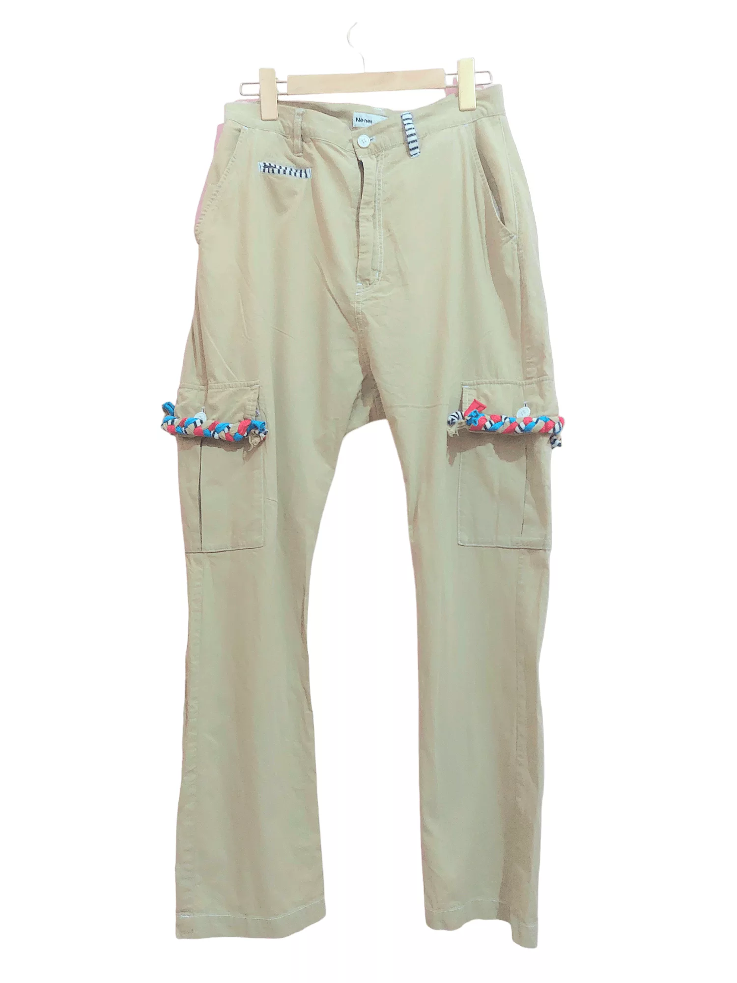 Issey Miyake Sweatpants Joggers Issey Miyake × Ne-Net Ne-Net Lightweight Thin Cotton High Rise by Issey Miyake Pink Vintage