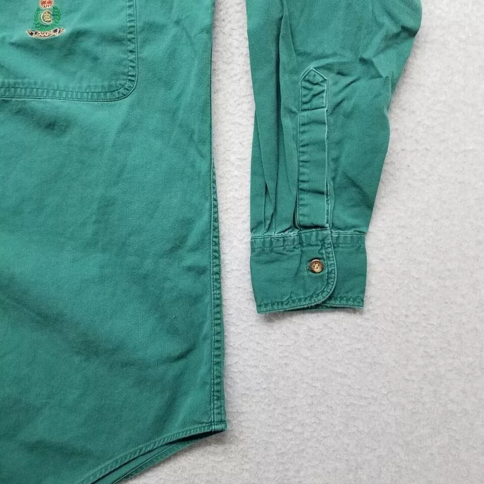 Chaps Ralph Lauren Shirts Button Ups Chaps Ralph Lauren Shirt Men Medium Button Up Oversized Green