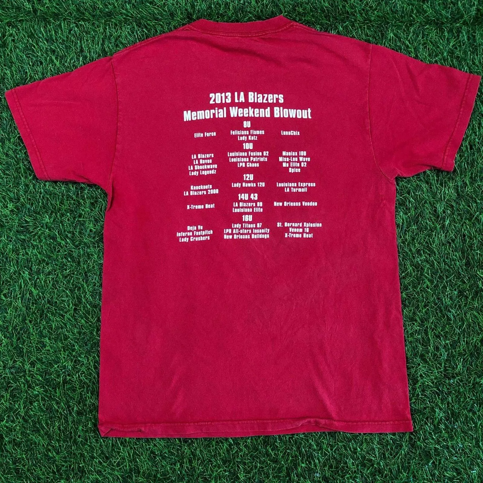 Other Short Sleeve T Shirts Other Red Vintage 2013 LA Blazers Memorial Day Blowout Graphic Tee