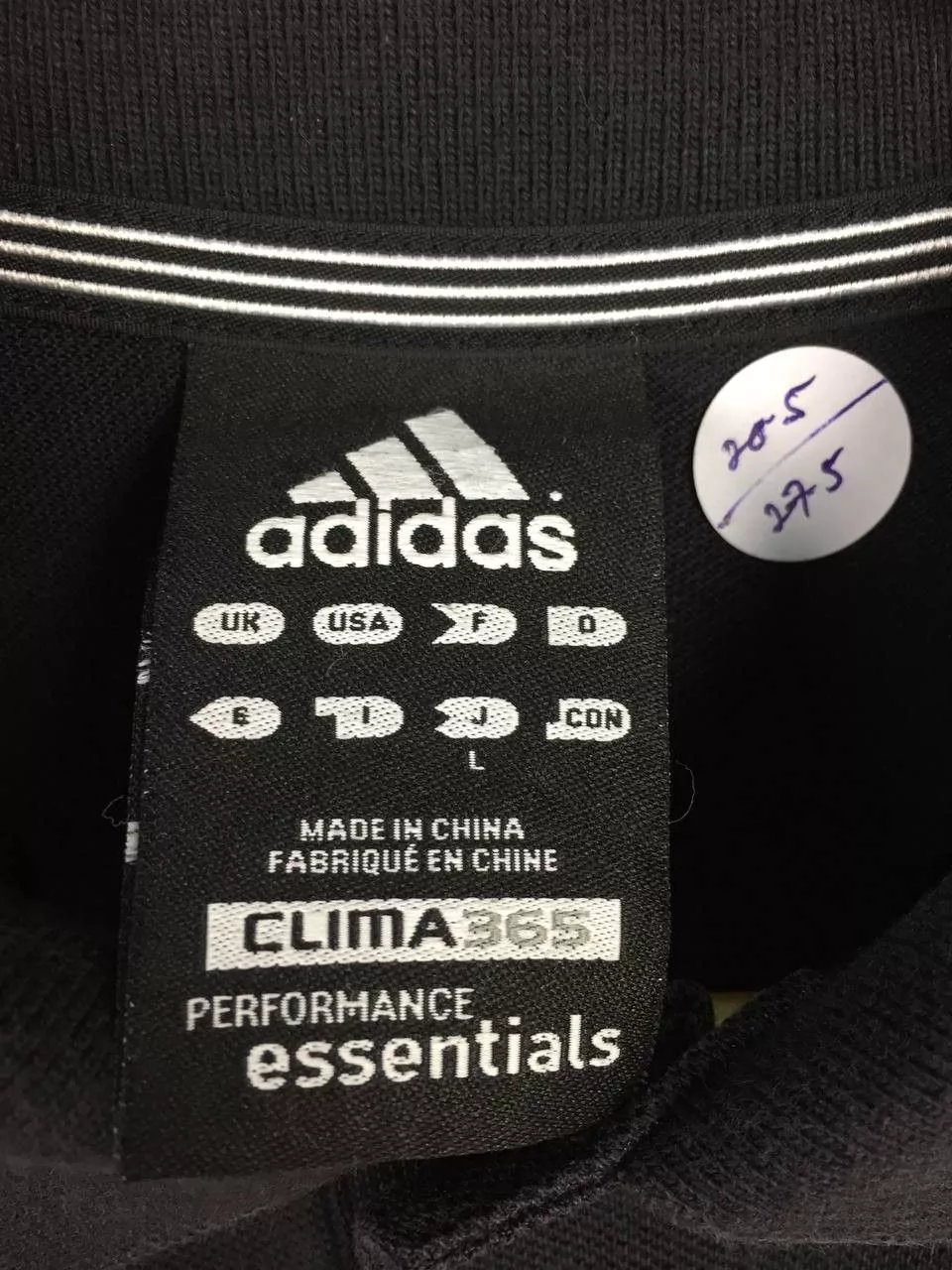 Adidas Polos Adidas × Vintage Adidas Clima365 Performance Essentials Sportswear Polo Tee Black