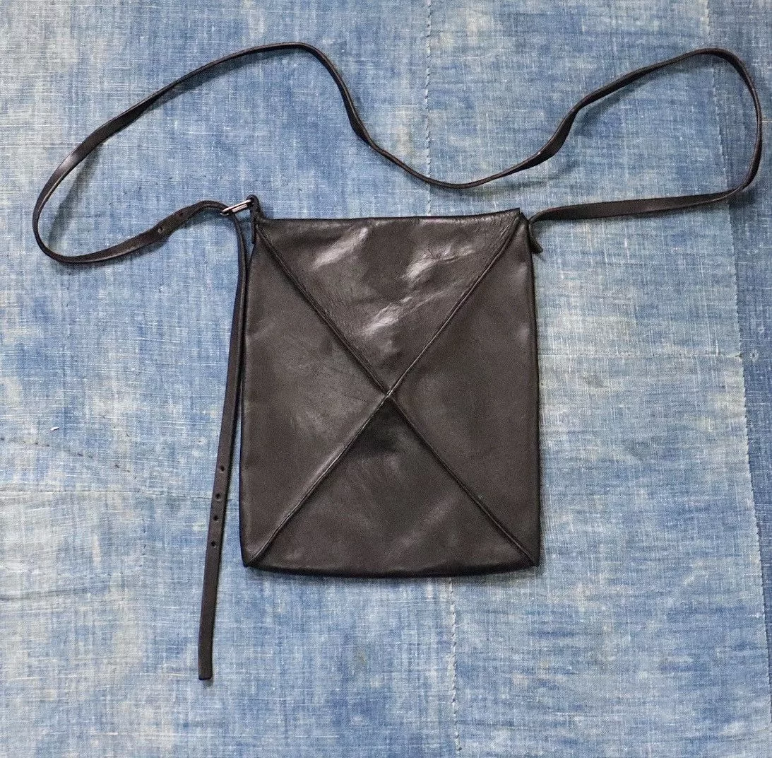 Ma+ Bags Luggage Ma+ M.A+ maurizio amadei Envelope Leather Bag（Horsehide） Black