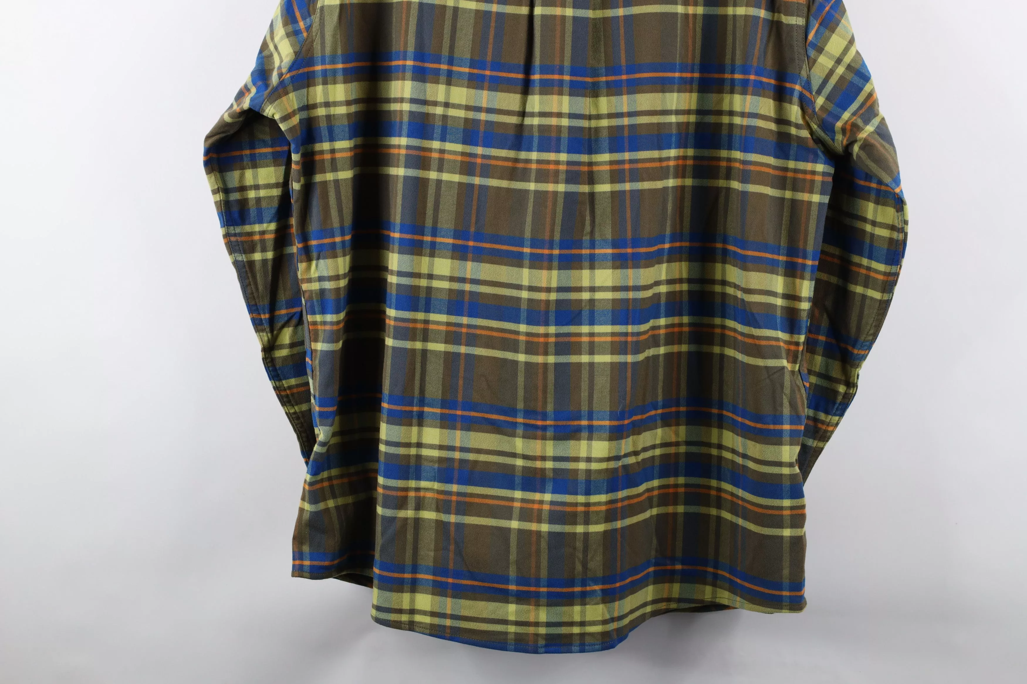 Eddie Bauer Shirts Button Ups Eddie Bauer × Vintage New Eddie Bauer Rainbow Plaid Collared Flannel Button Shirt Multi