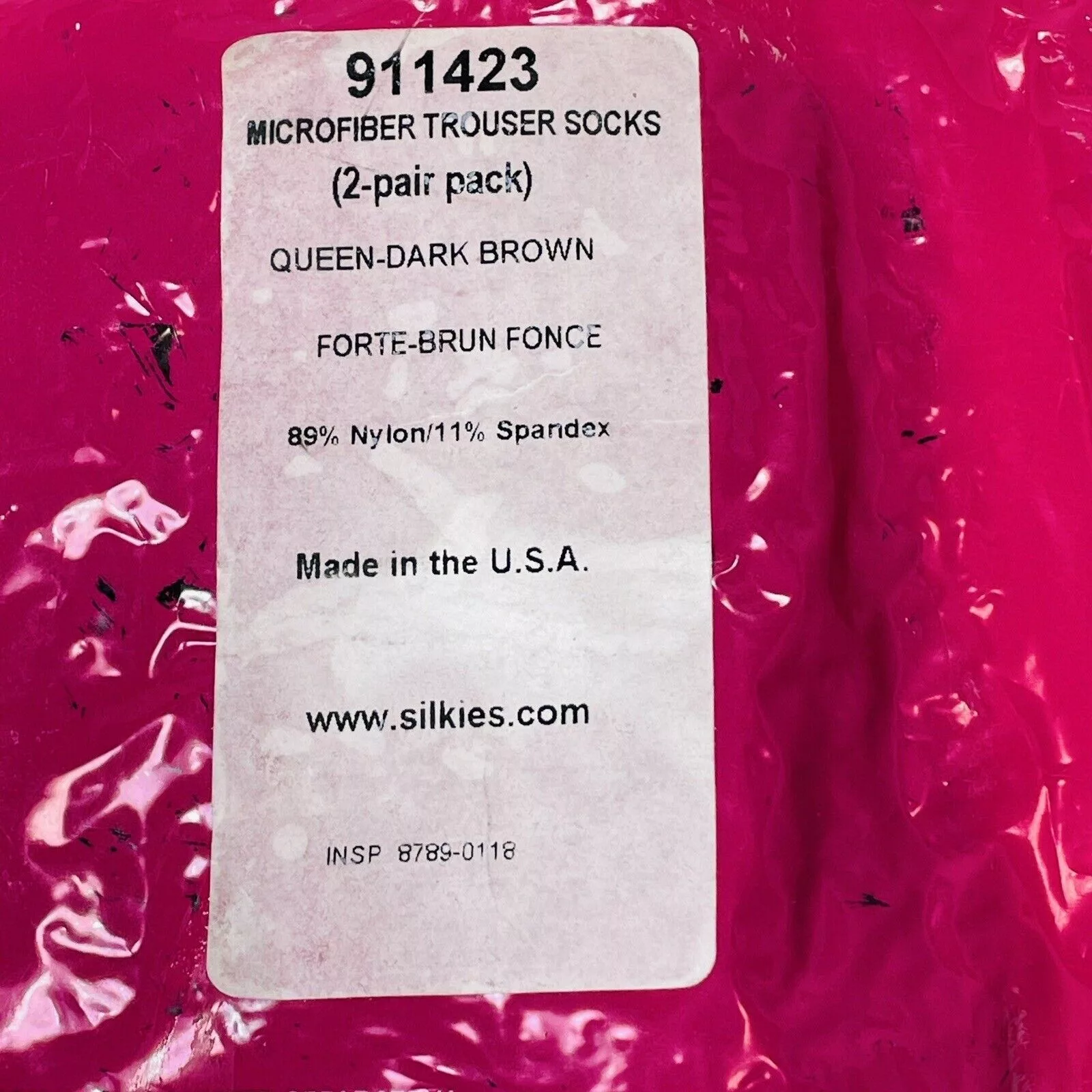 Other Socks Intimates Other Silkies 2 Pack Trouser Socks Dark Brown Microfiber Queen Siz