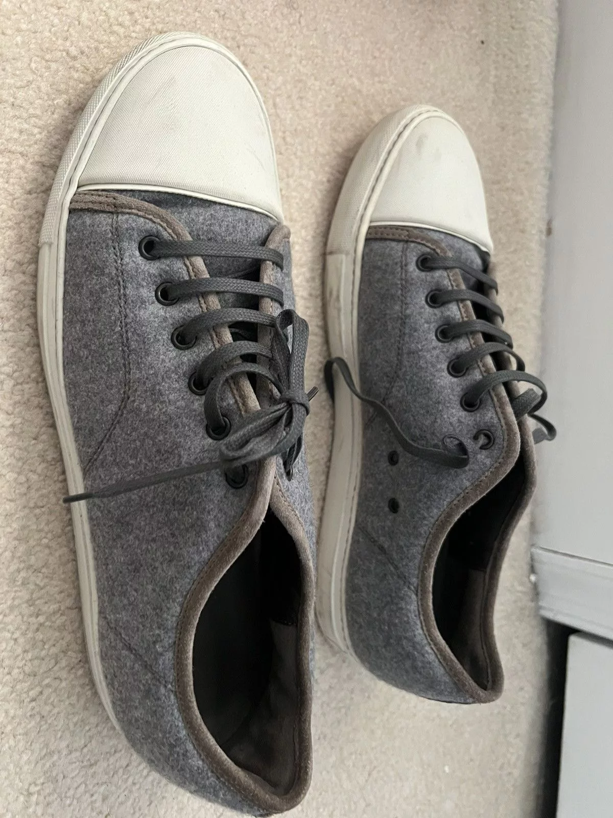 Lanvin Low Top Sneakers Grey Flannel Lanvin Classic Gray