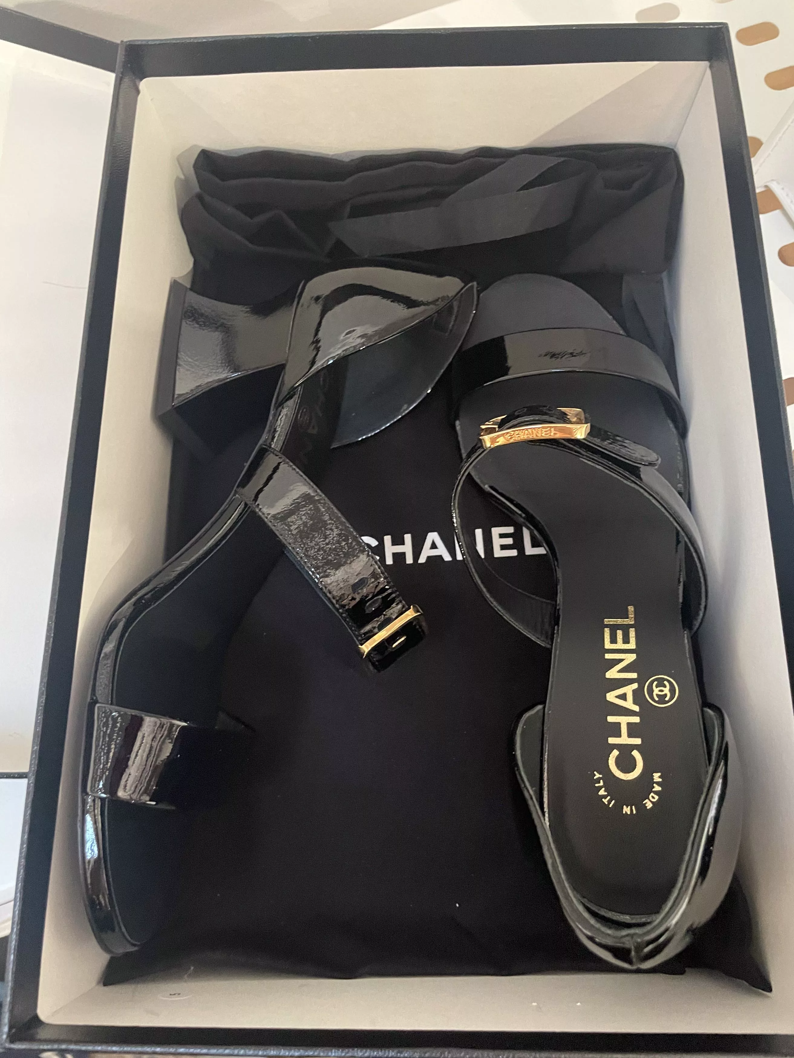 Chanel Heels Chanel Black Heel Sandals