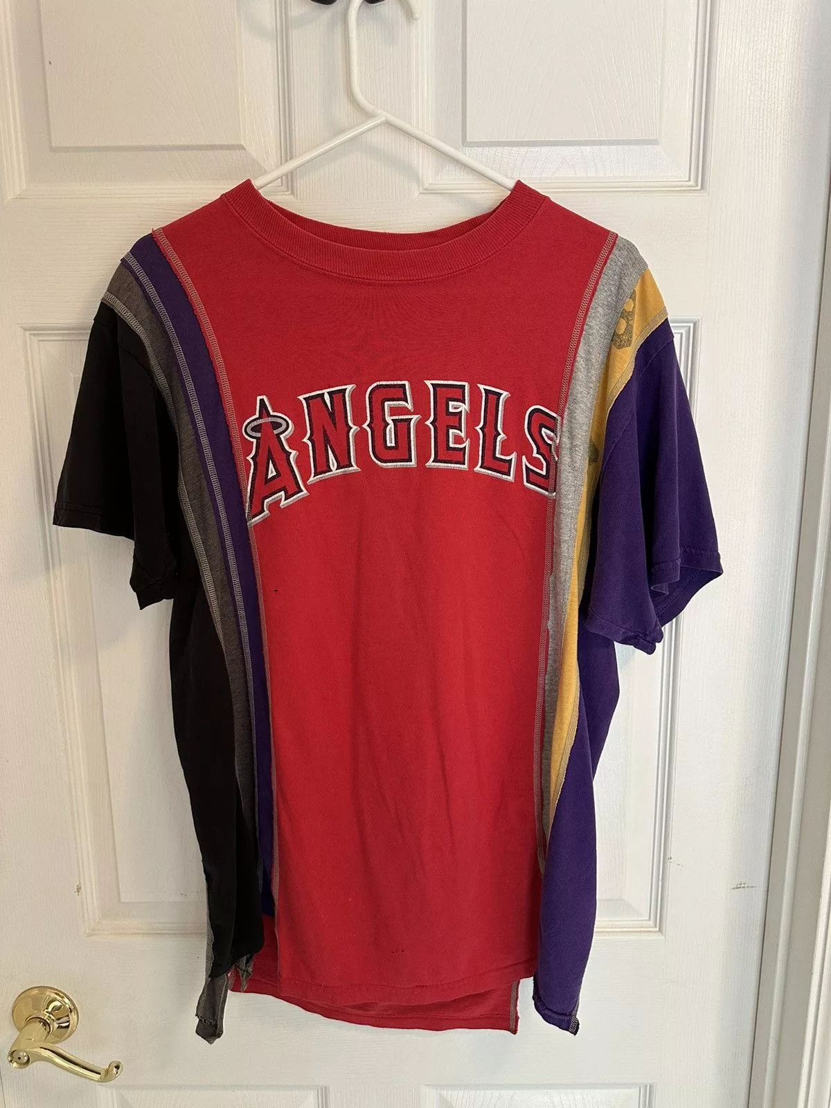 Needles Short Sleeve T Shirts Needles Rebuilt shirt Red