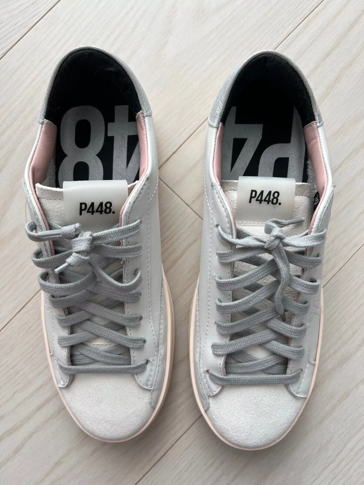 P448 Flats P448 John Morea Leather Sneaker Shoes White ( 40 )