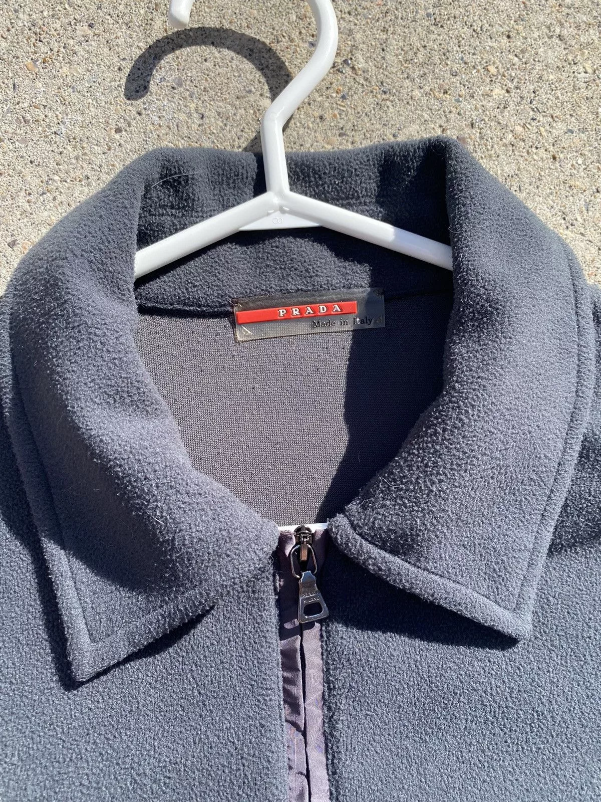 Prada Light Jackets Prada × Vintage Vintage Prada Grey Fleece Quarter zip pullover 90s Gray