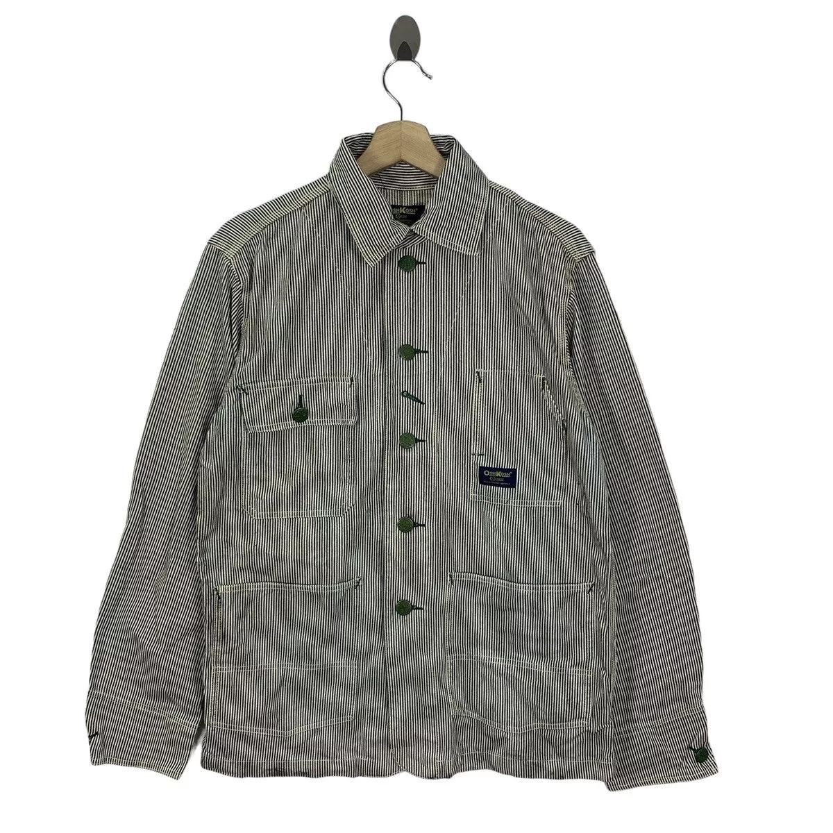 Oshkosh Light Jackets Vintage 90s OshKosh Workers Denim Stripe Jacket Blue
