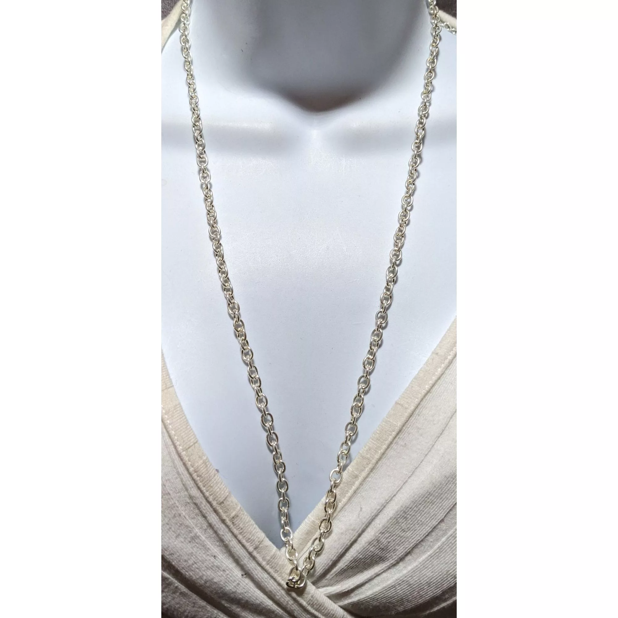Other Necklaces Other Simple Bright Silver Chain Adjustable Necklace
