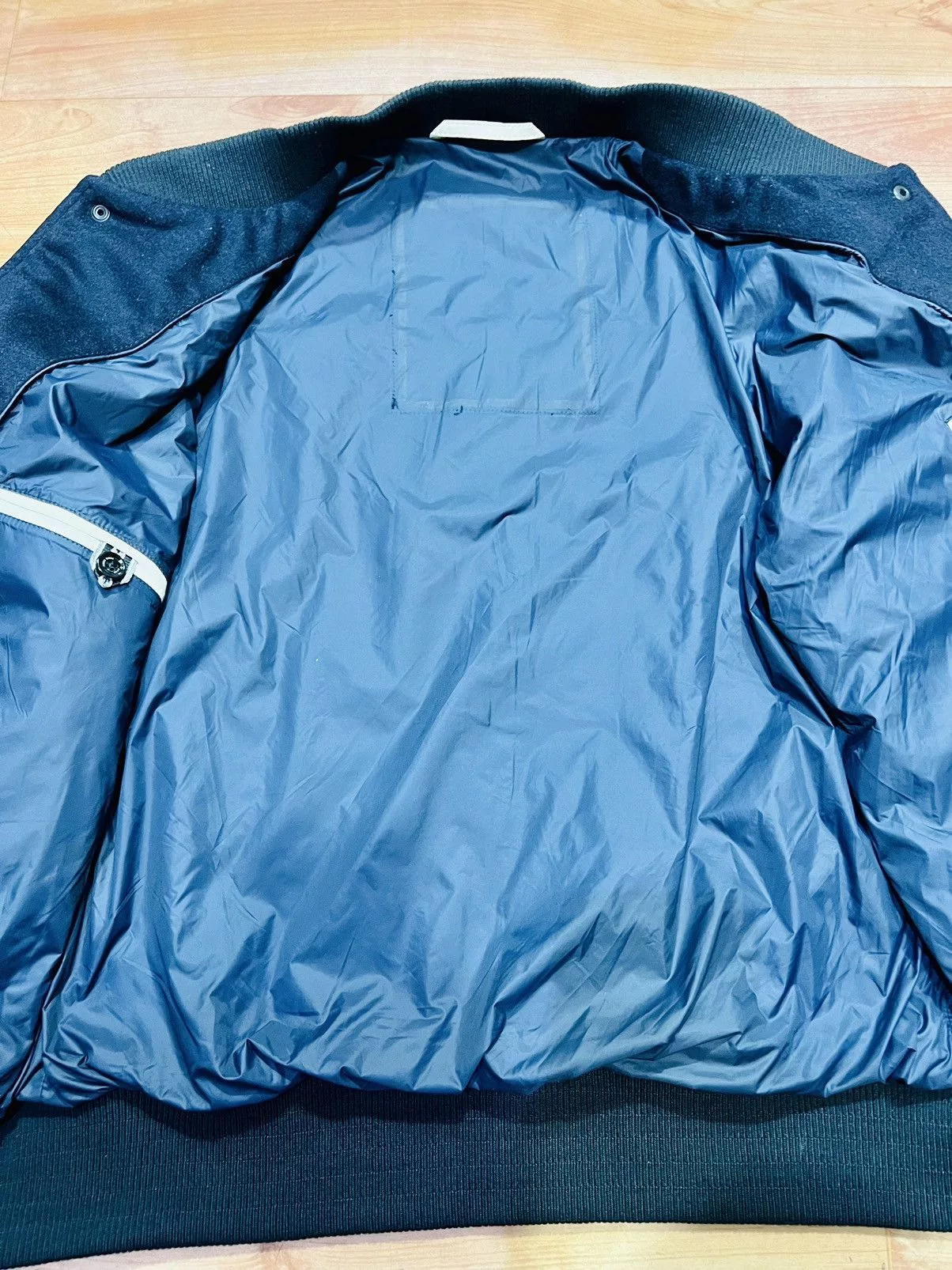 Hugo Boss Leather Jackets HUGO BOSS VARSITY JACKET Blue