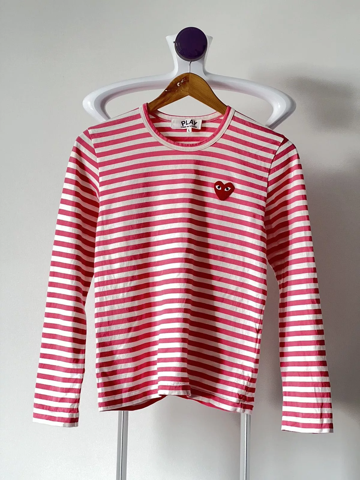 Comme des Garcons PLAY Long Sleeve T Shirts Comme des Garcons PLAY × Vintage Comme des garcons long sleeve tee green striped cdg play Streetwear