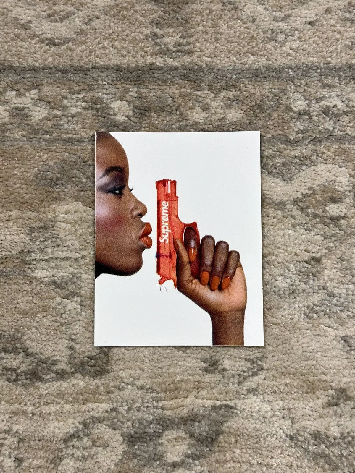 Supreme Supreme Supreme Water Pistol Sticker Red